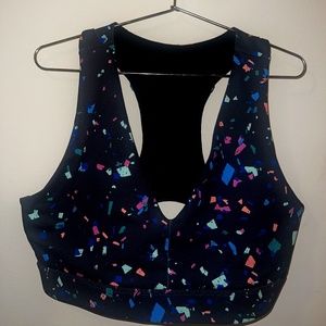 Fabletics | 2-Piece Set | Legging & Sports Bra "Black Terrazzo"